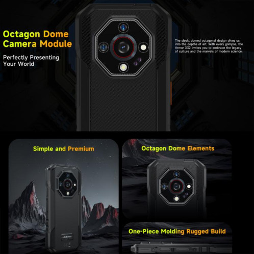  Téléphone robuste Ulefone Armor X32, 6 Go + 256 Go, vision nocturne, écran 5,65 pouces, Android 14, MediaTek Helio G91 Octa Core, réseau : 4G, NFC, OTG (vert) SU892G1555-010